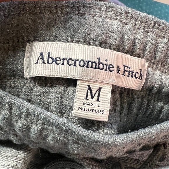 ABERCROMBIE & FITCH Lounge pants,size Medium Gray space dye, dark gray ribbing - Picture 7 of 7